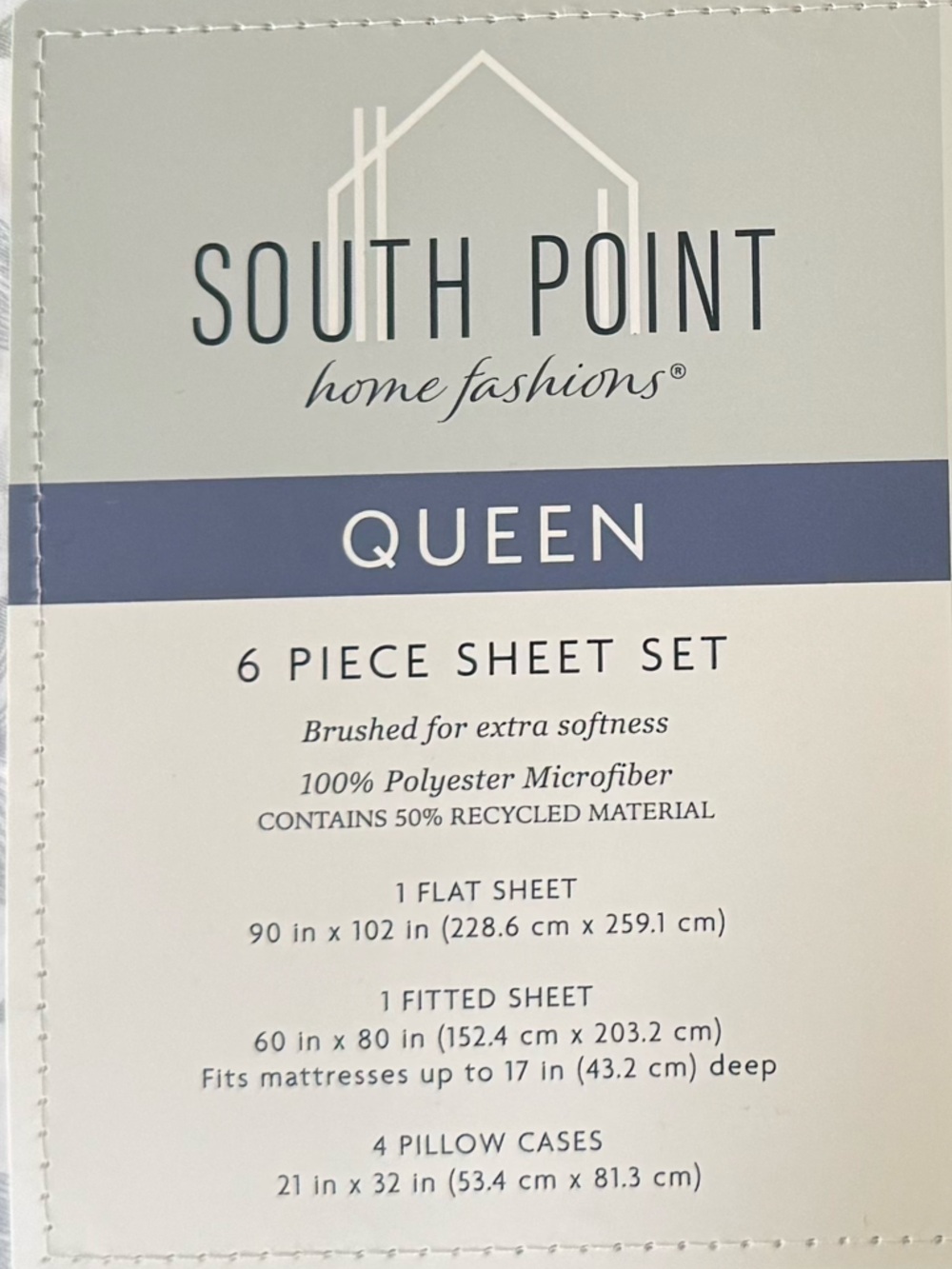 South Point Leafy Queen Sheet NWT 6 Pieces - Picture 2 of 3
